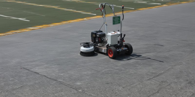 Parking lot and concrete surface cleaning demonstration