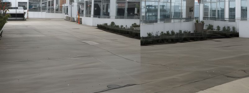 Commercial plaza cleaning project showing professional results